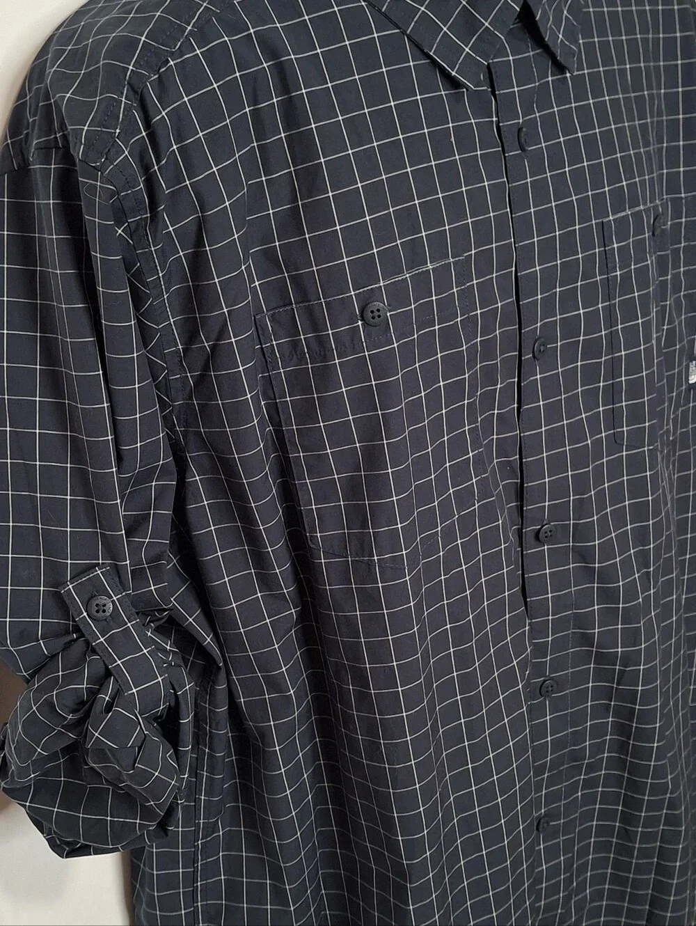 The North Face Classic Men’s Long-Sleeve Windowpane Button-Up Shirt XXL